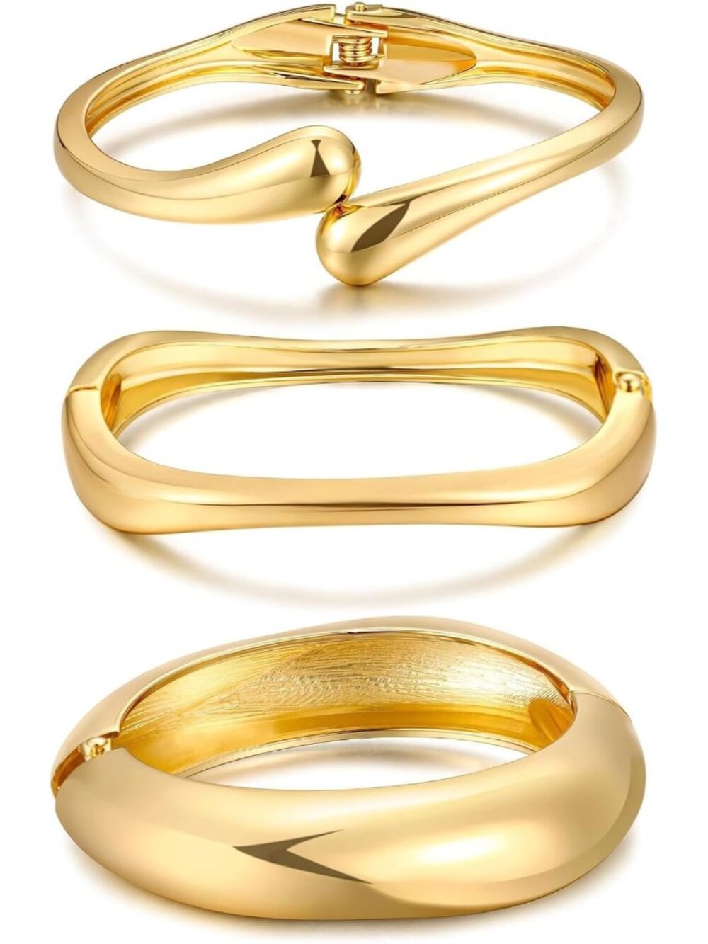 Gold Chain Bracelets Set for Women, 14K Gold Plated Multiple Layered Stackable O